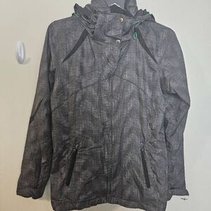 Columbia Women's Bugaboo Interchange Jacket Black Vertical Print Medium SL7027